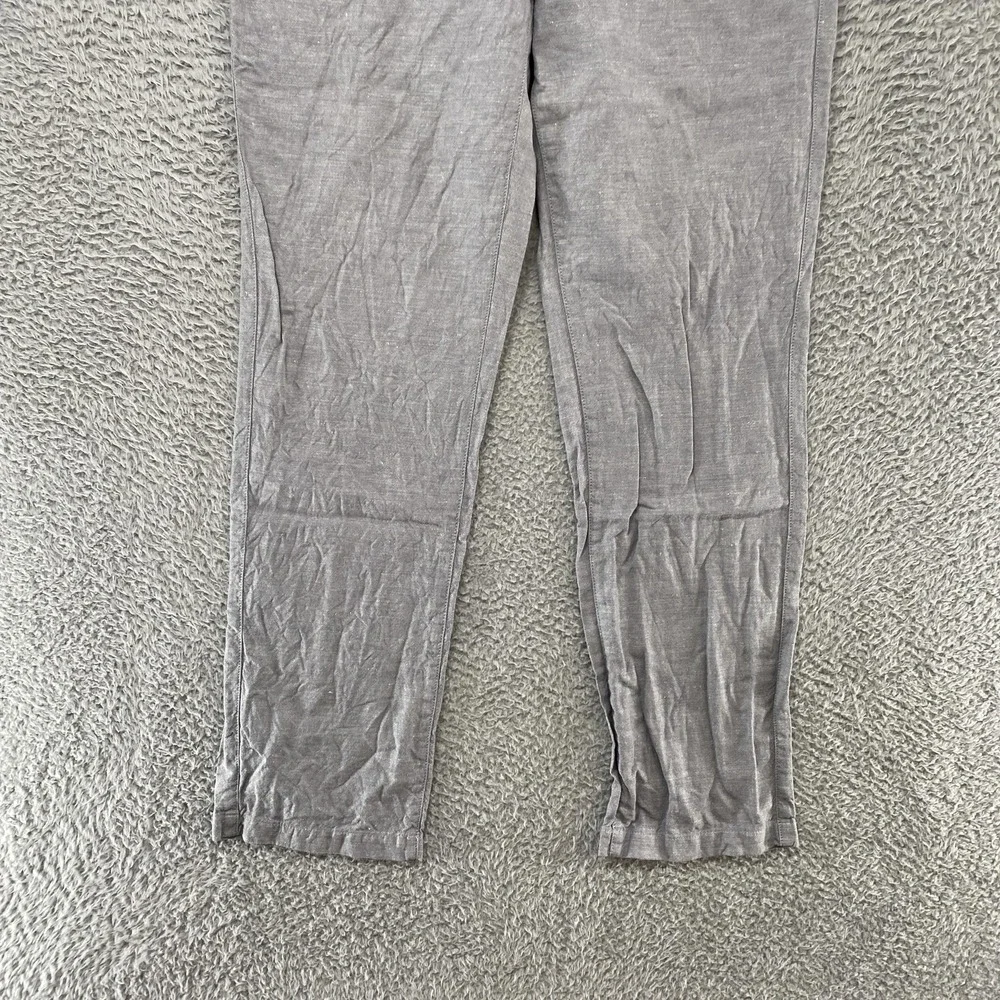Banana Republic Kentfield Pants Mens 33x30 Linen Cotton Gray Taper Chino Summer‎